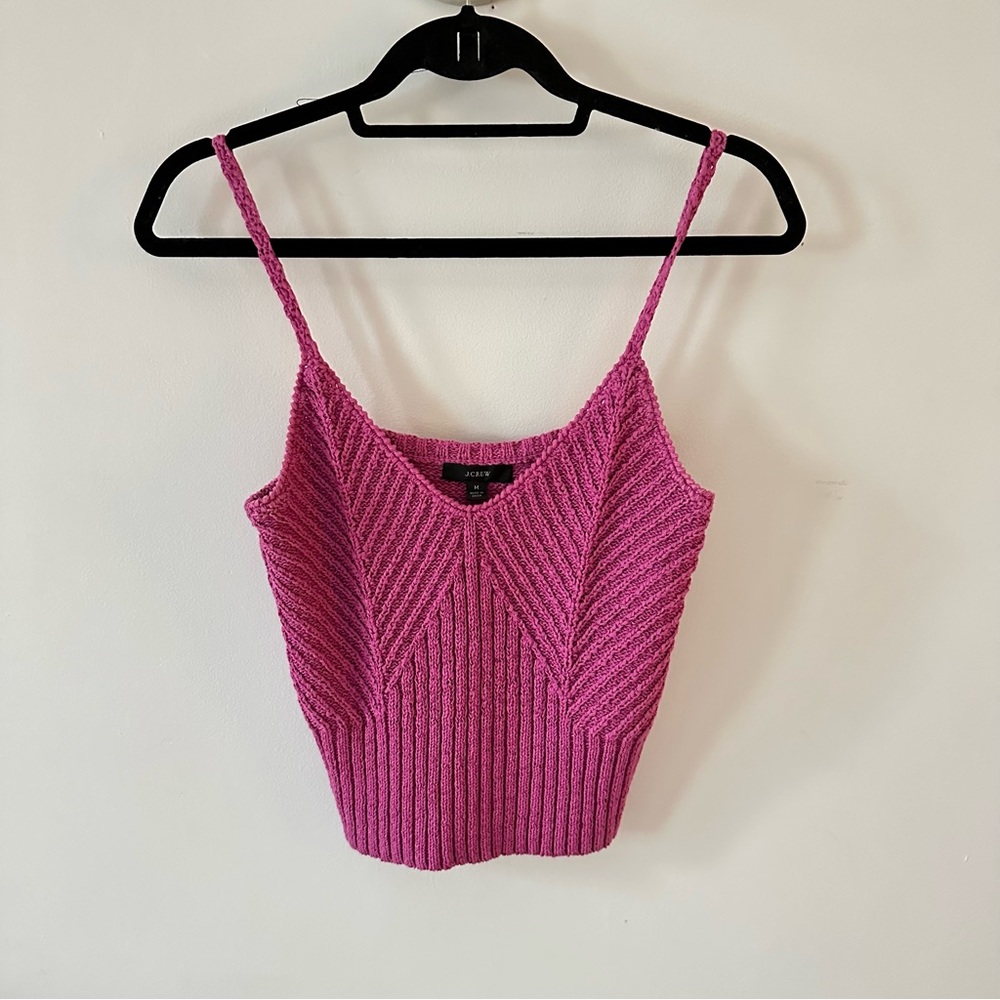 J. Crew Pink Knit Tank Top, Size M